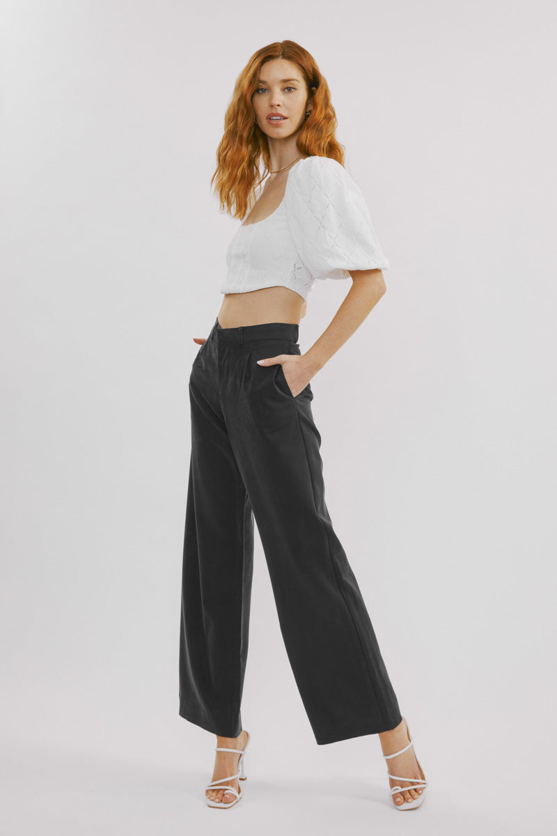 Tinley Mid Rise Wide Leg Pants
