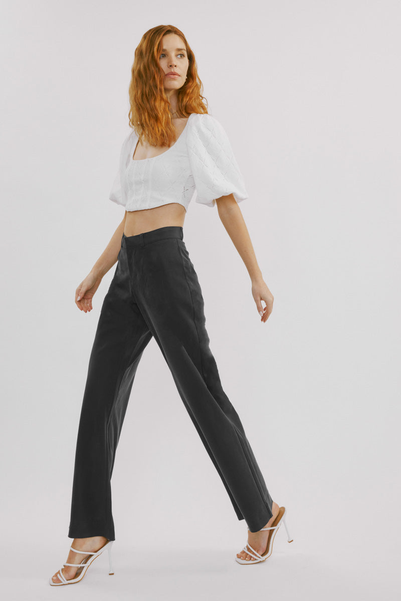Tinley Mid Rise Wide Leg Pants