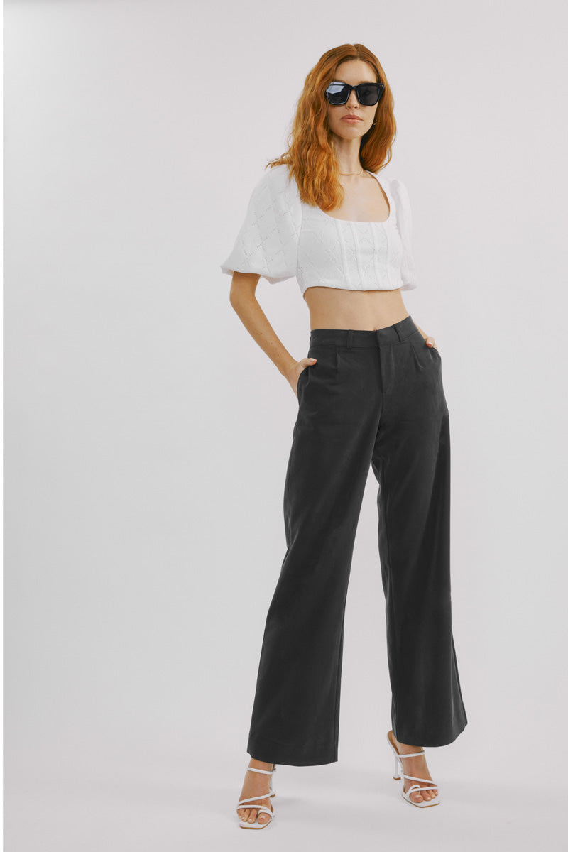 Tinley Mid Rise Wide Leg Pants