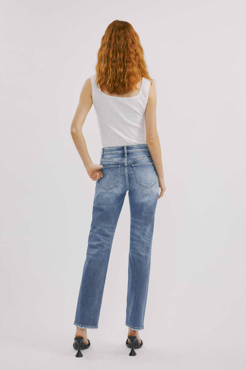 Mariko High Rise Slim Straight Jeans