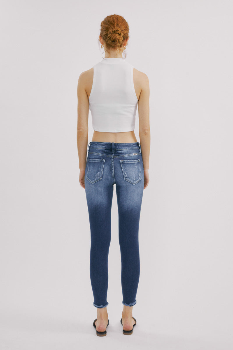 Landon Mid Rise Ankle Skinny Jeans