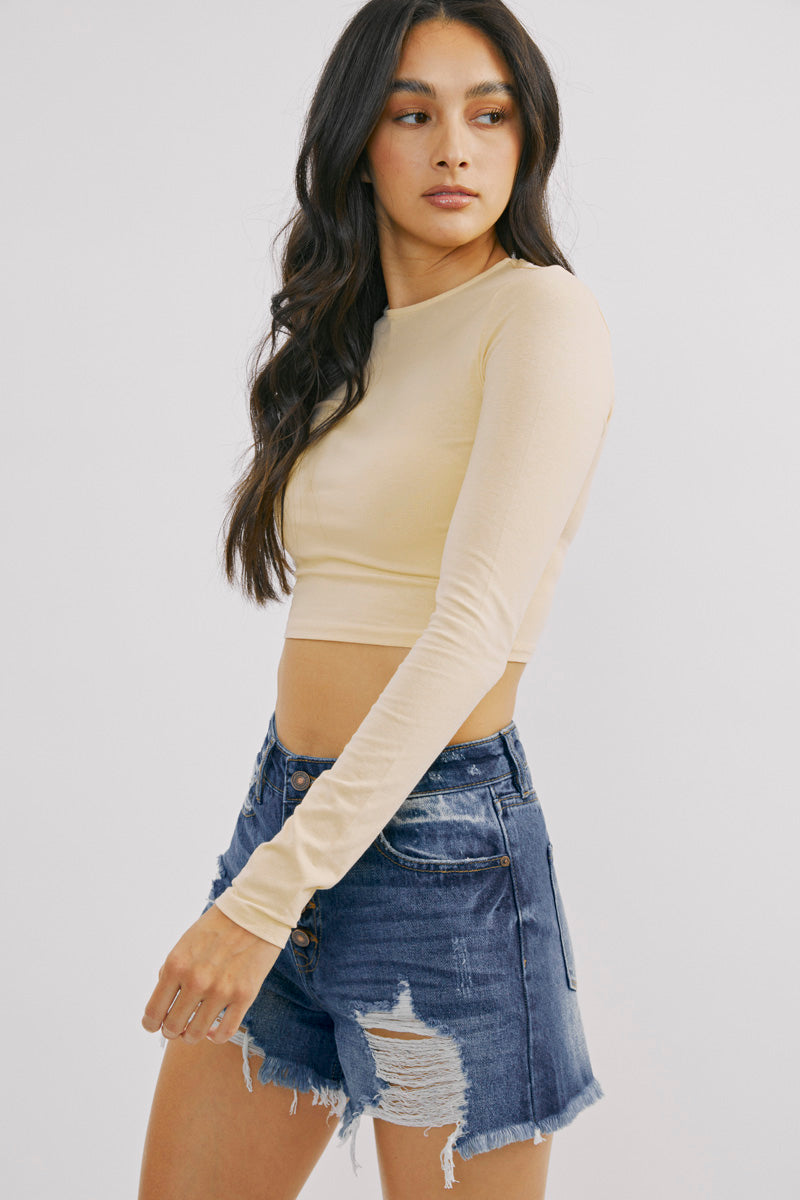 Aurora High Rise Mom Shorts