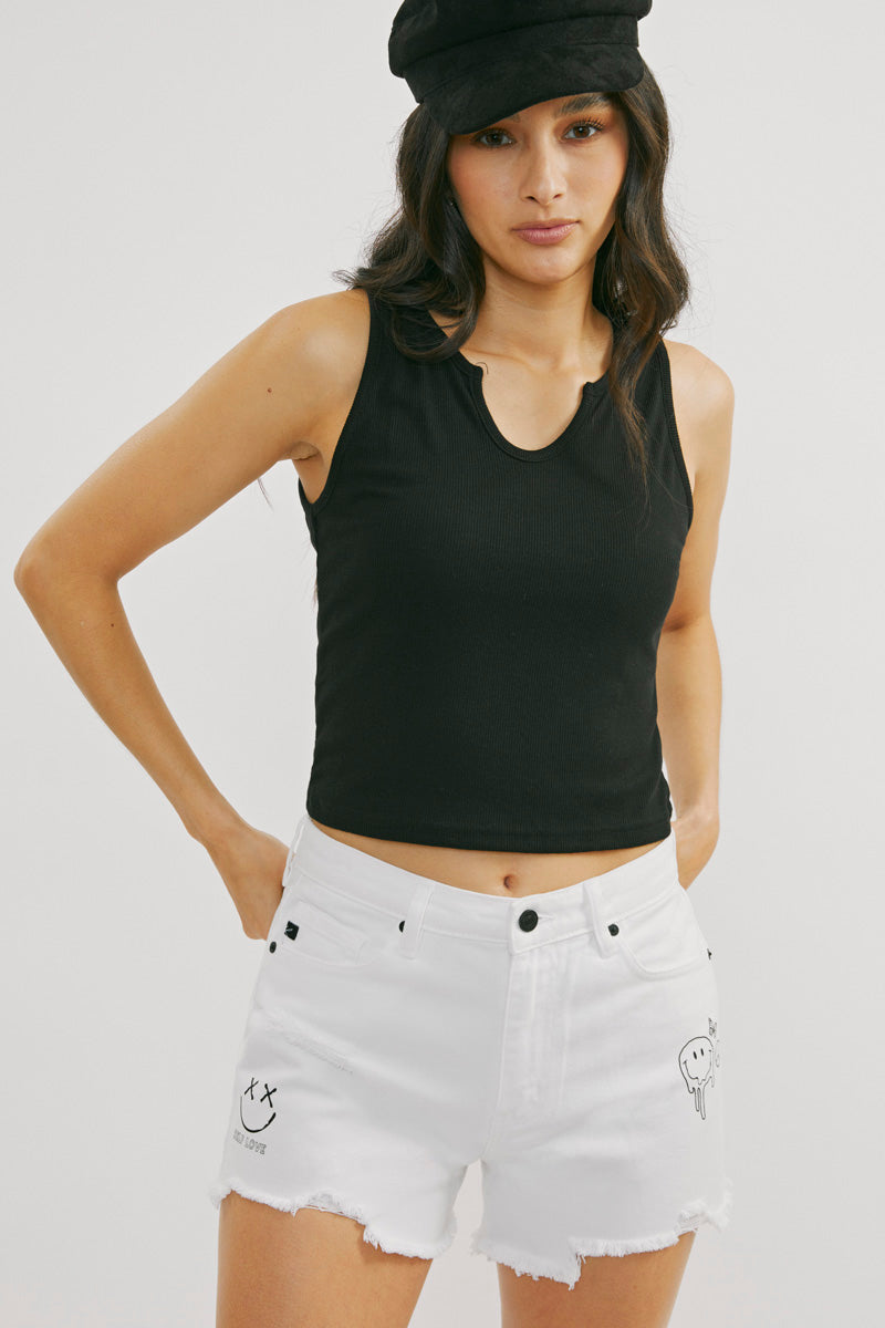Ambrosia High Rise Mom Shorts
