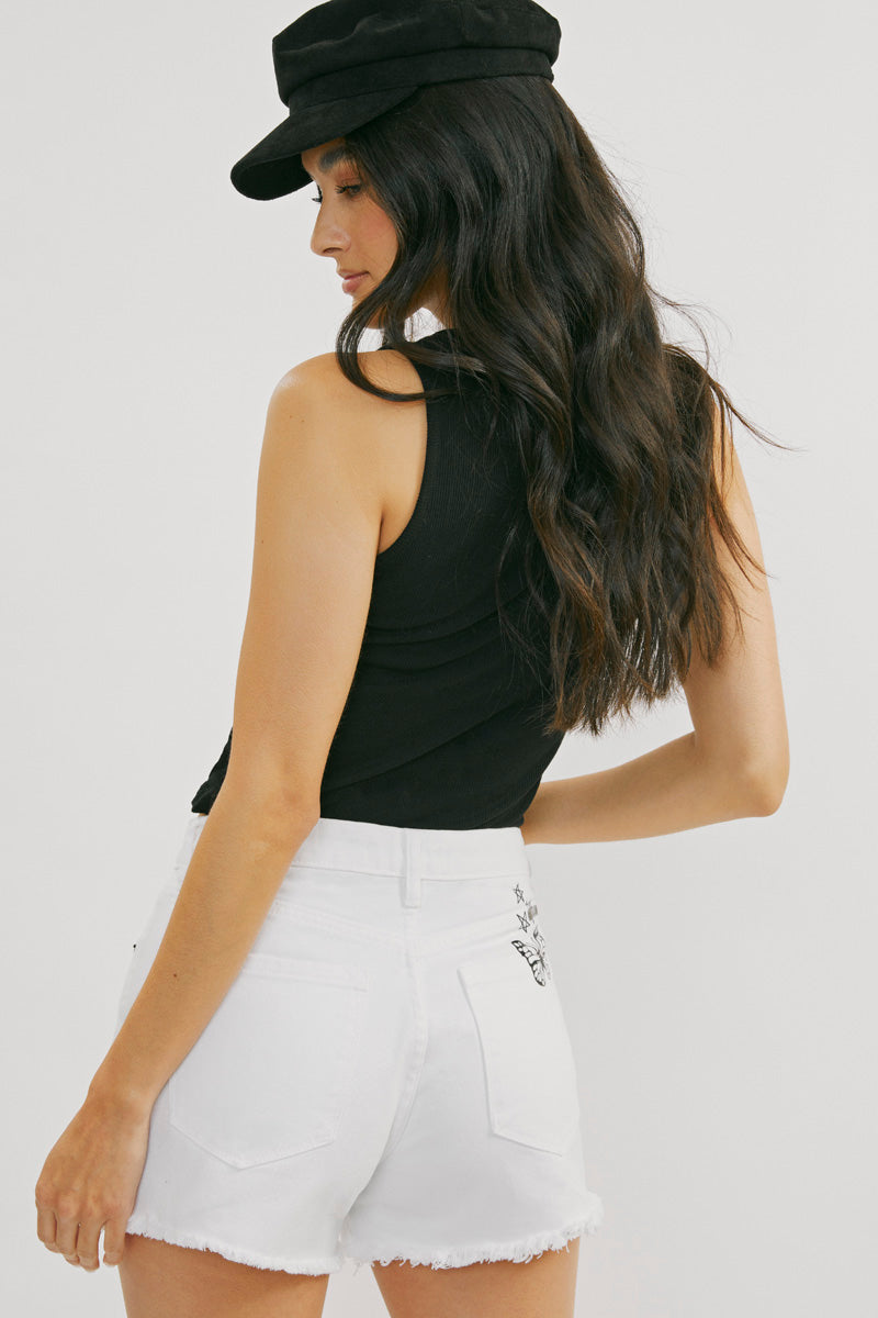 Ambrosia High Rise Mom Shorts