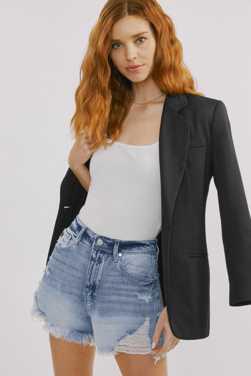 Laurel High Rise Mom Shorts