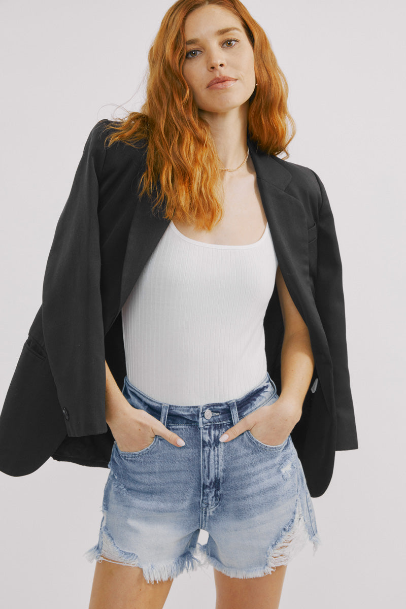 Laurel High Rise Mom Shorts