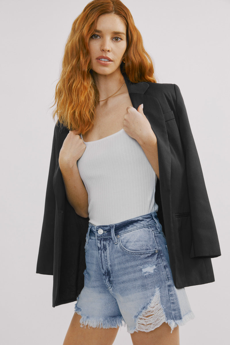 Laurel High Rise Mom Shorts