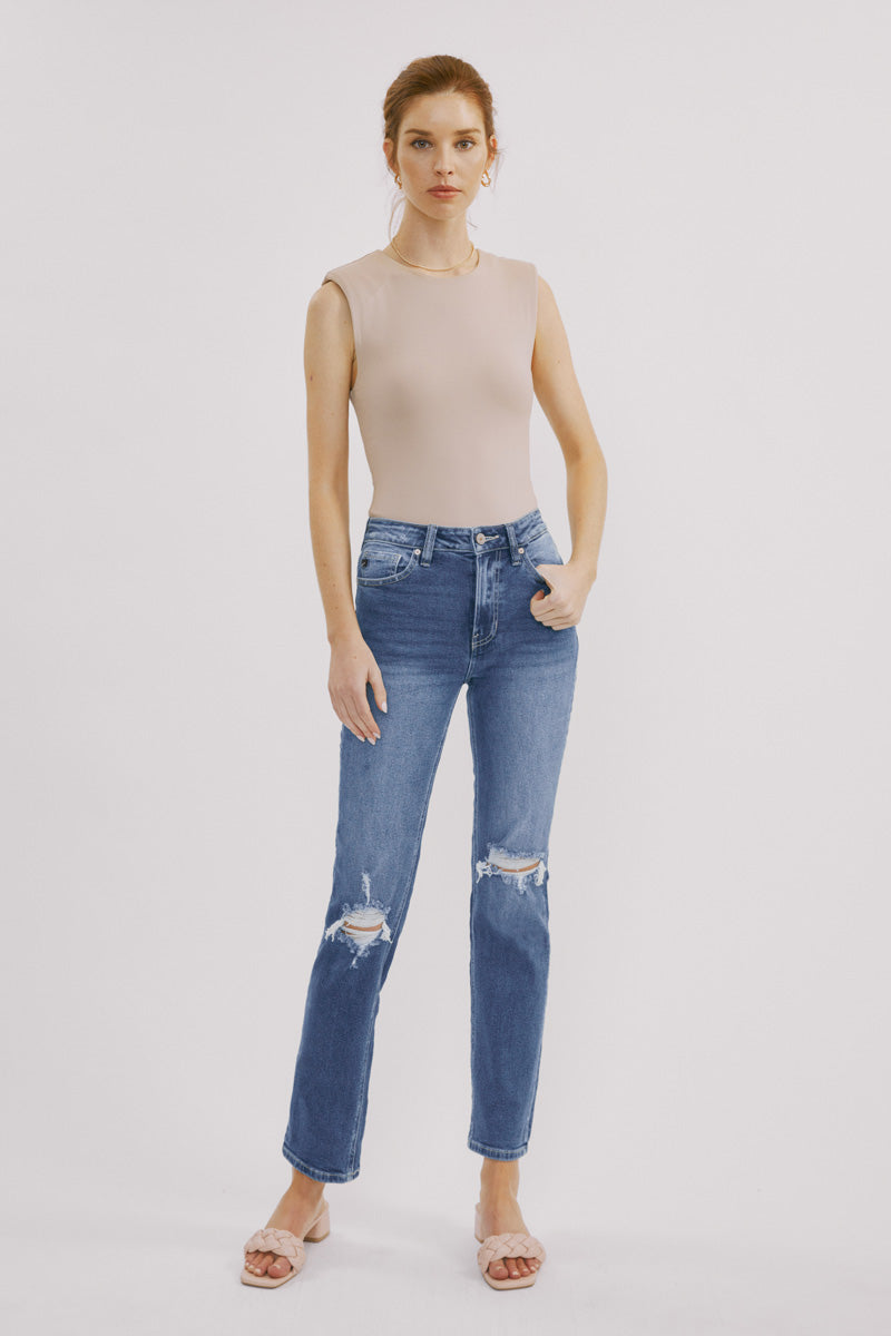 Sultana High Rise Slim Straight Jeans