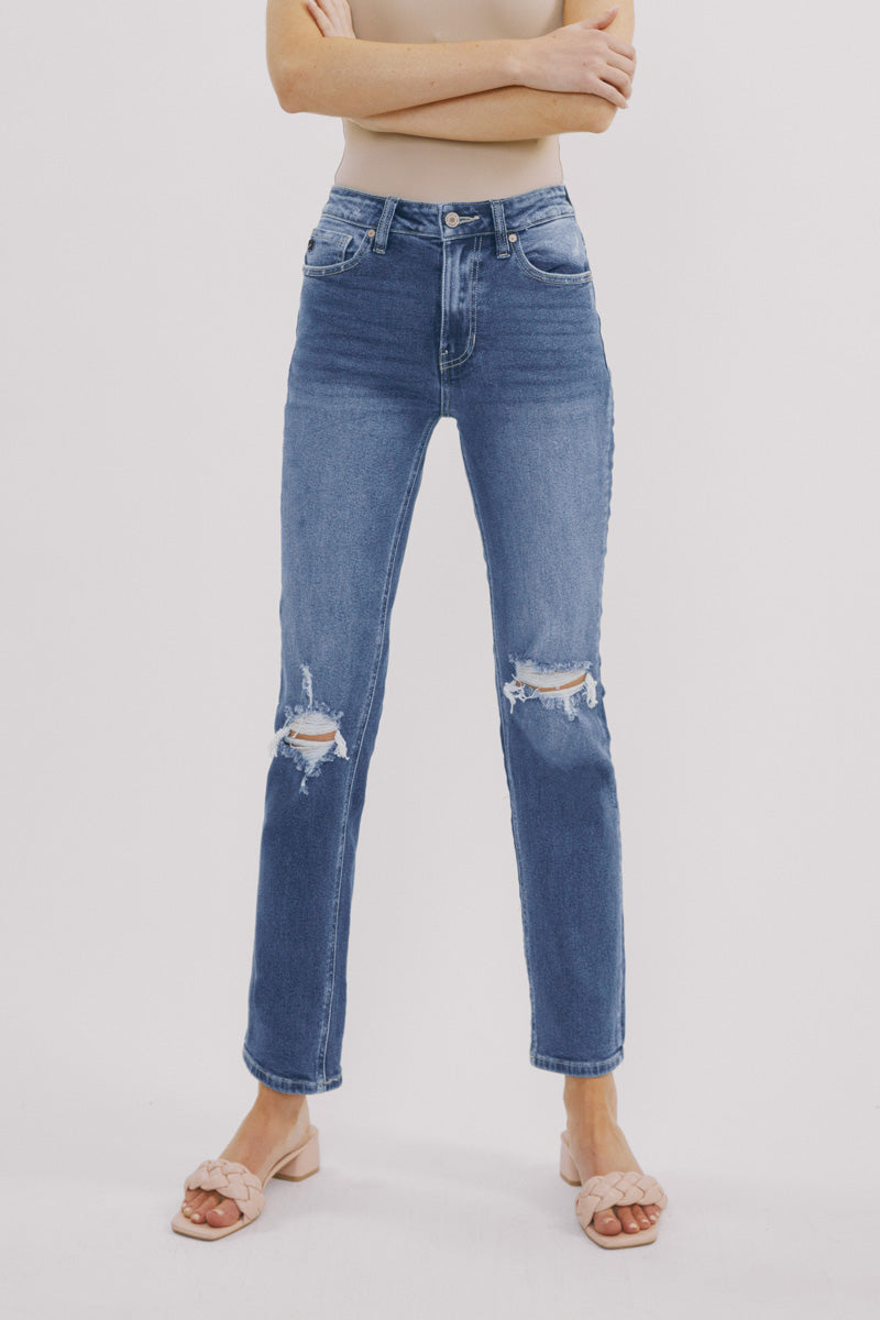 Sultana High Rise Slim Straight Jeans