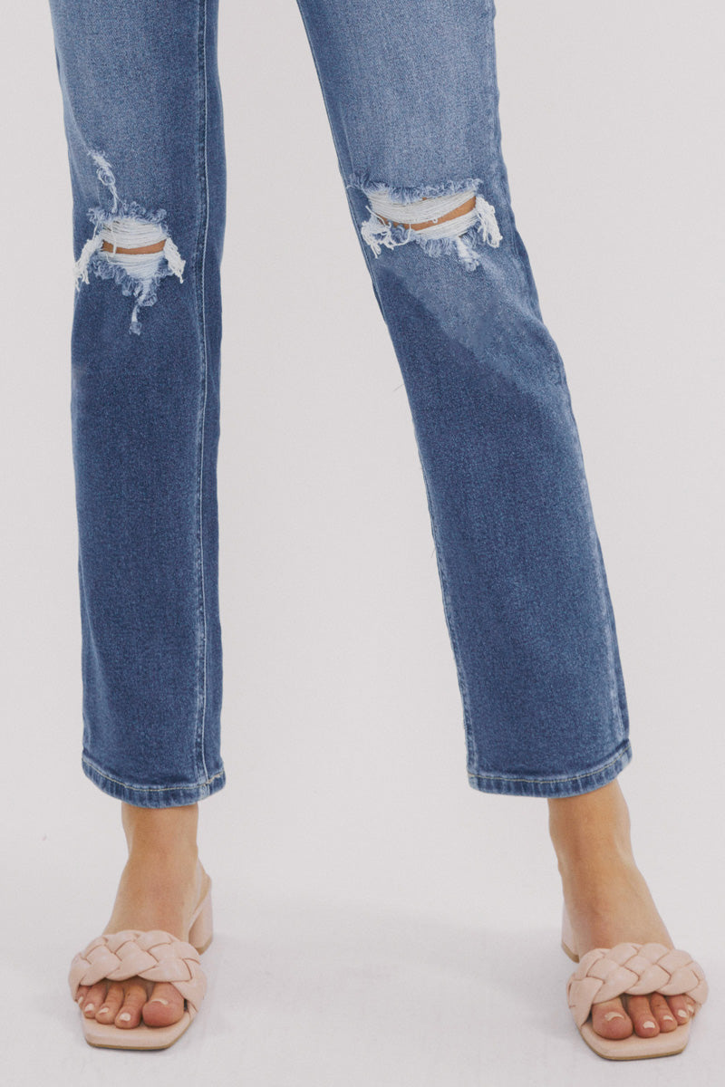 Sultana High Rise Slim Straight Jeans