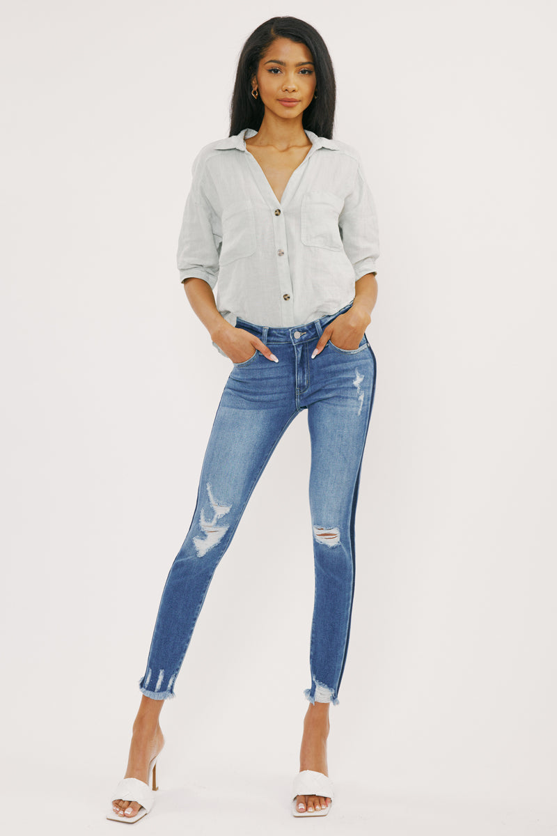 Alora Mid Rise Ankle Skinny