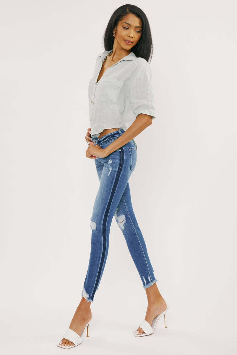 Alora Mid Rise Ankle Skinny