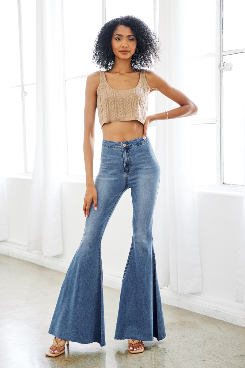 We The Free by Free People Just Float On high waist flare jean