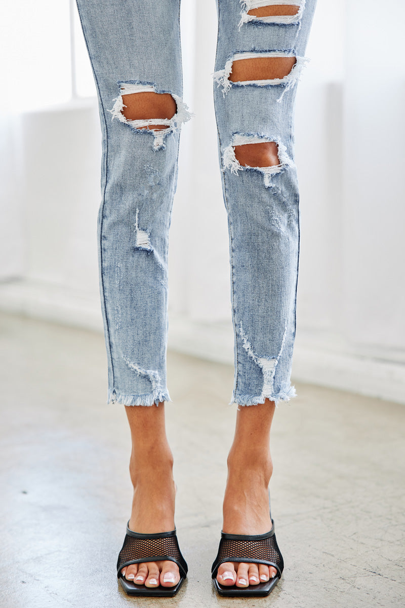 Augustina Mid Rise Ankle Skinny Jeans