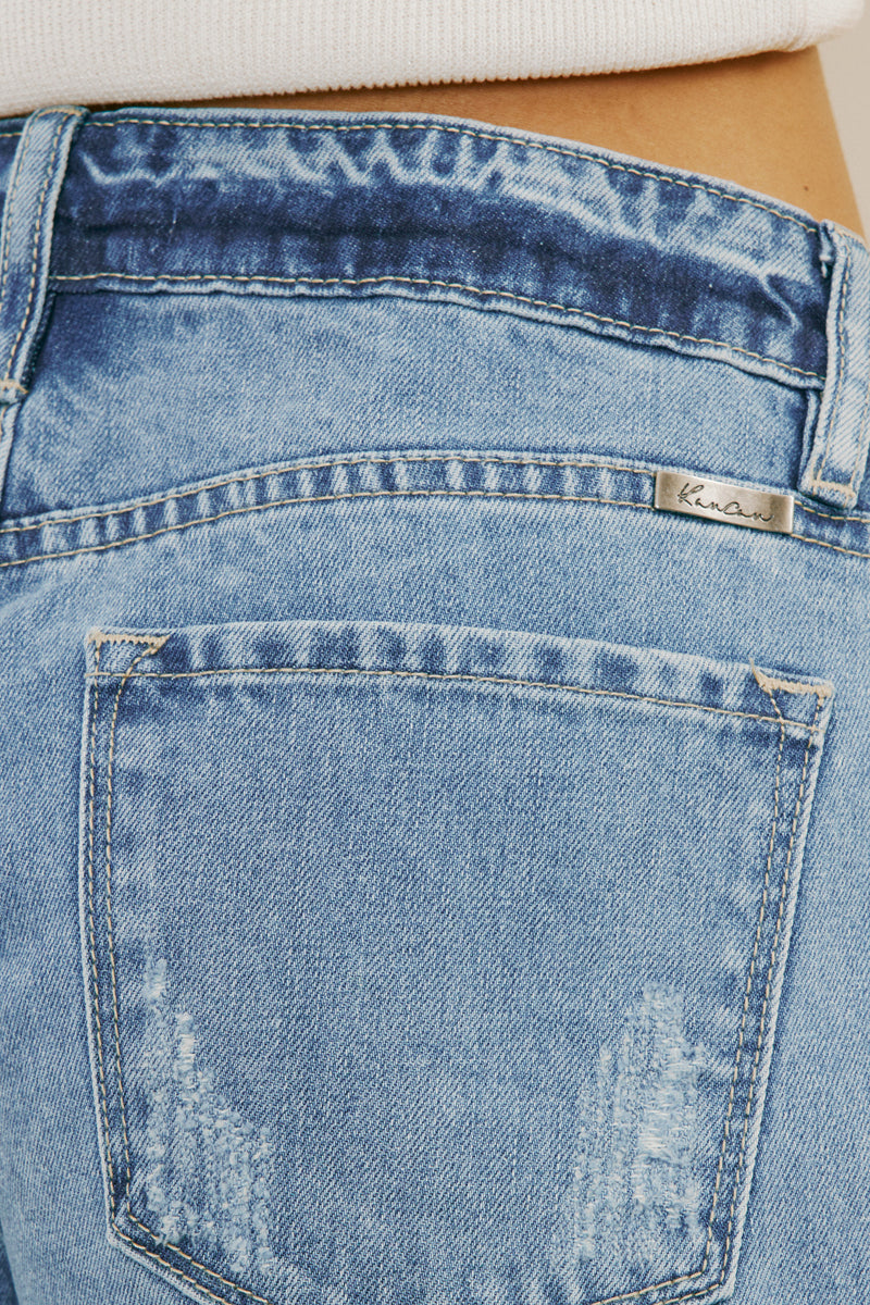 Beren Mid Rise Distressed Shorts