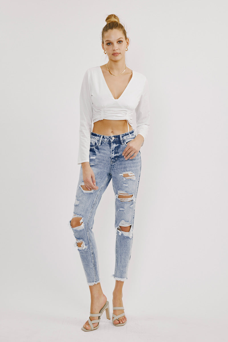 Collie High Rise Mom Jeans