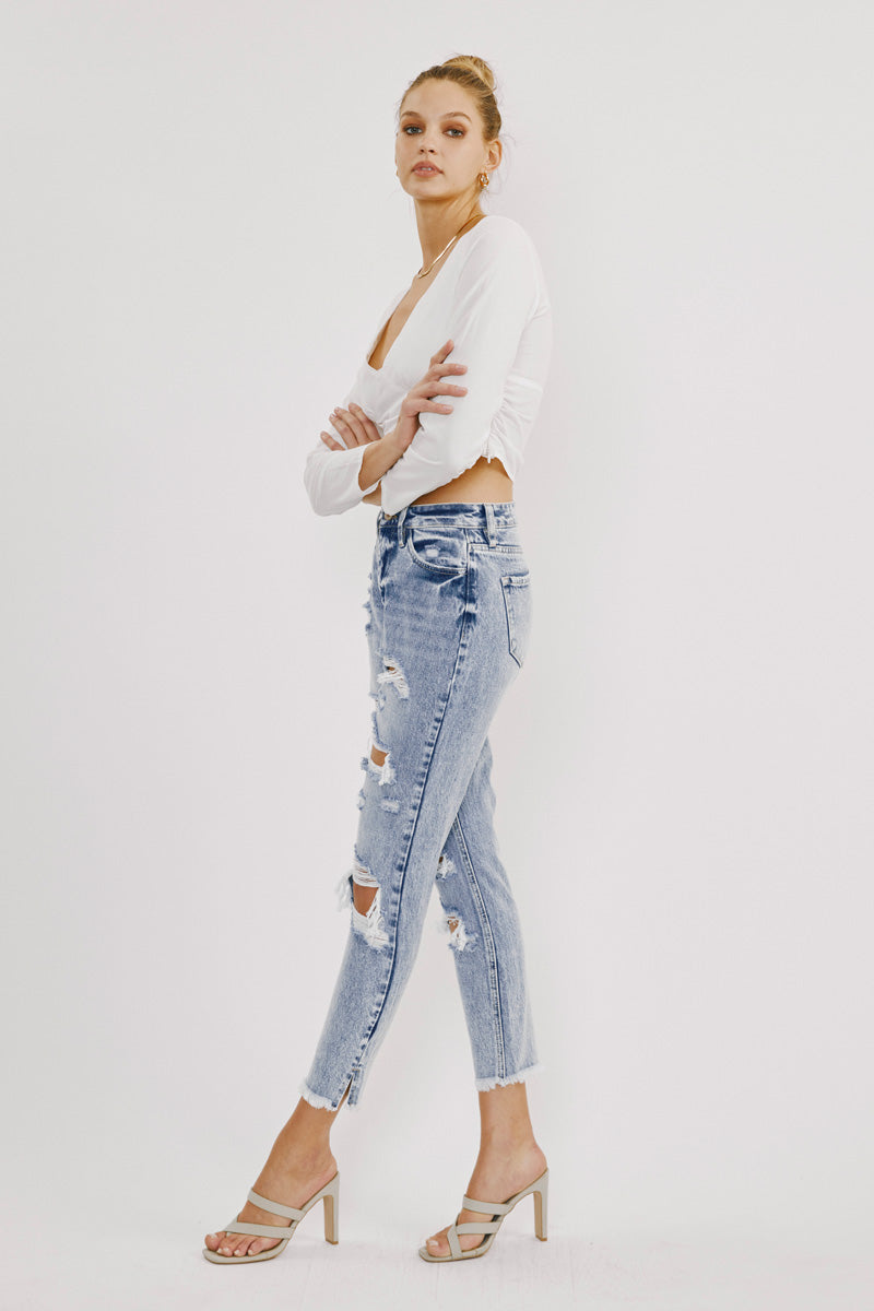 Collie High Rise Mom Jeans