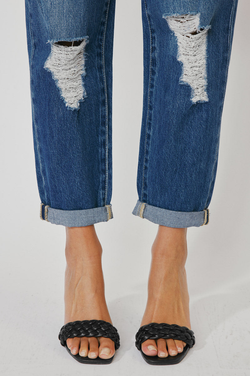 Olivia Ultra High Rise Paperbag Boyfriend Jeans