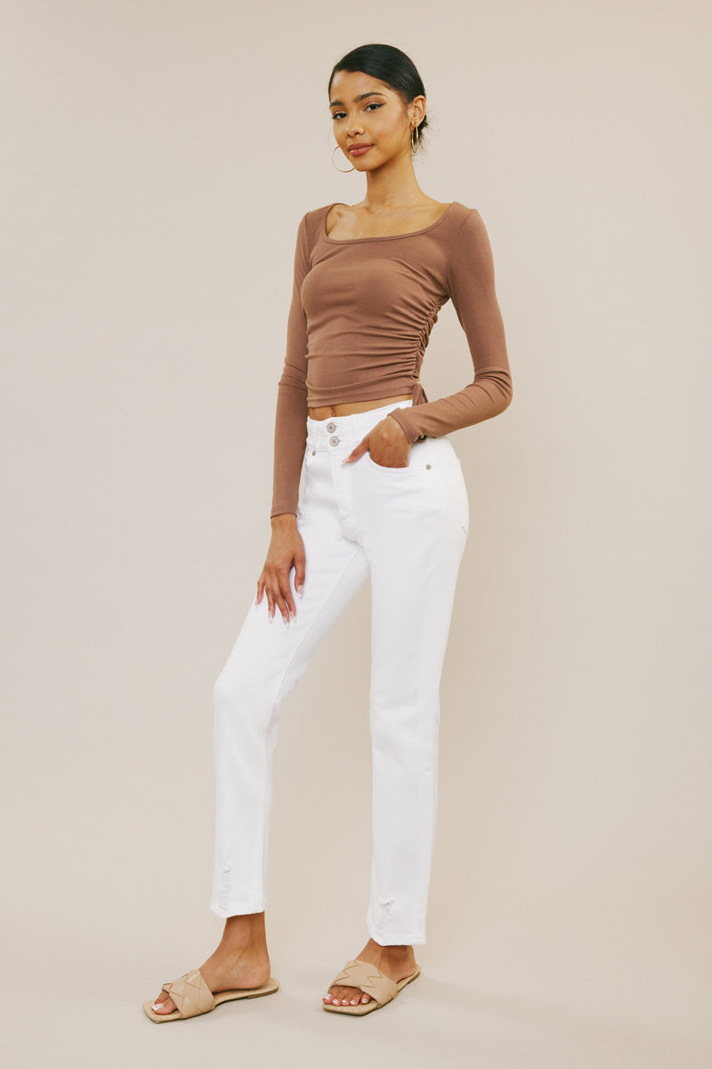 Cadence Ultra High Rise Slim Straight Jeans
