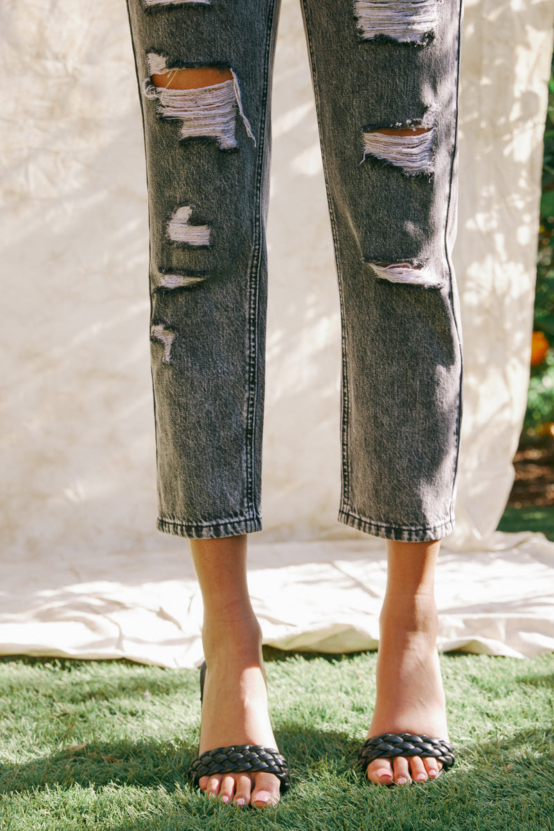 Rita High Rise Slim Straight Jeans