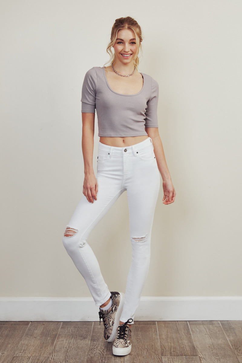 Alabaster High Rise Super Skinny Jeans