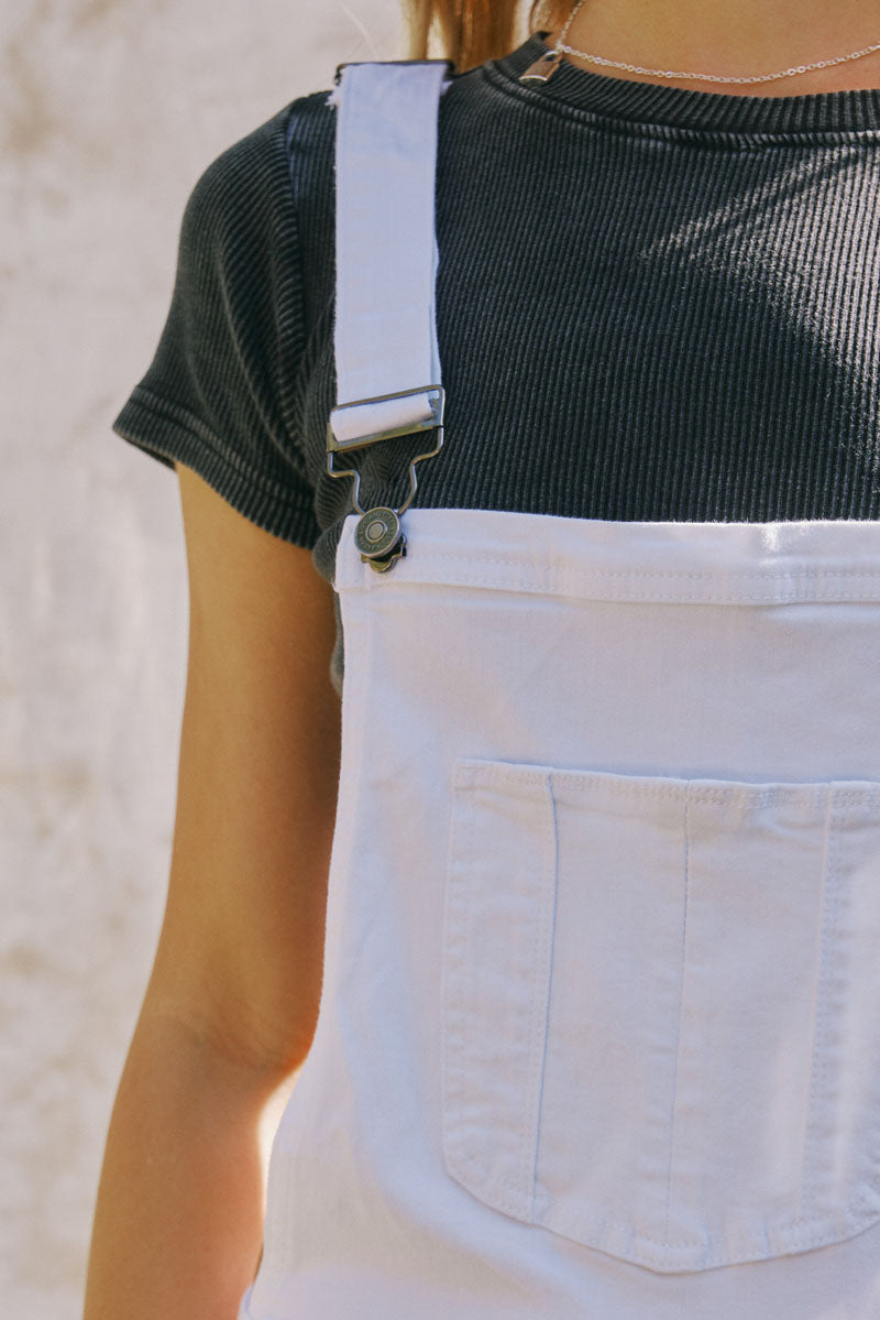 Topanga High Rise Ankle Skinny Overalls