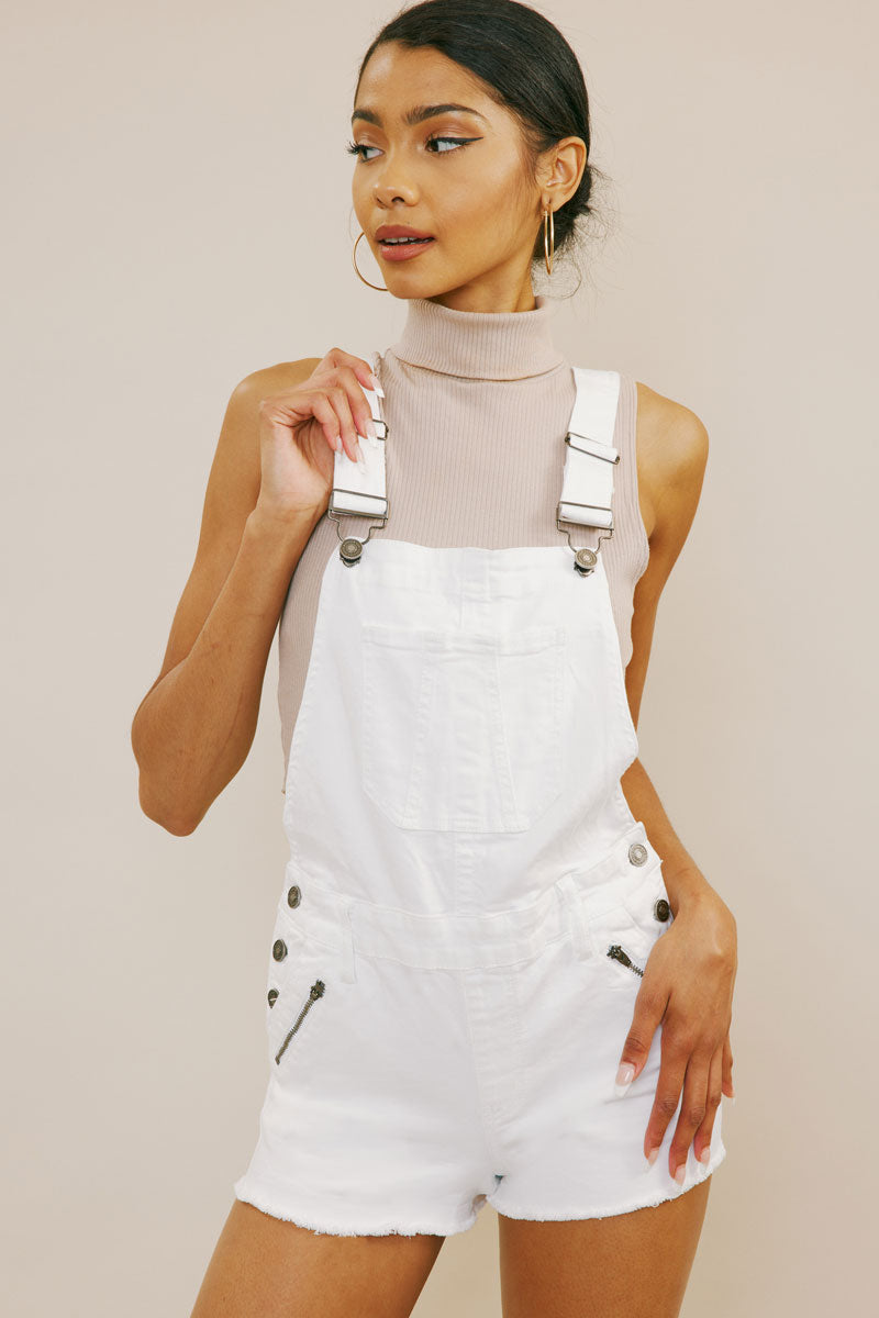 Noelle High Rise Overall Shorts