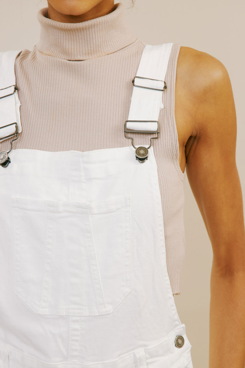 Noelle High Rise Overall Shorts