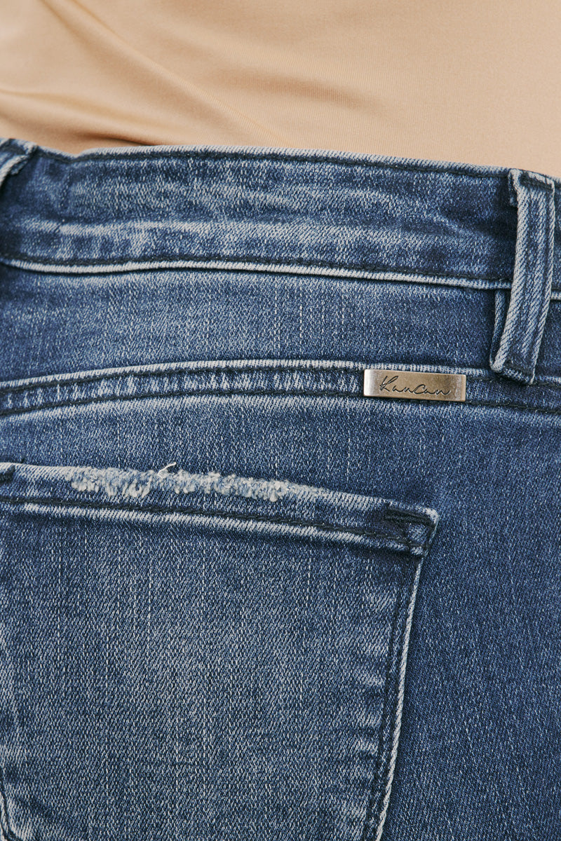 Coco Mid Rise Patched Ankle Skinny Jeans