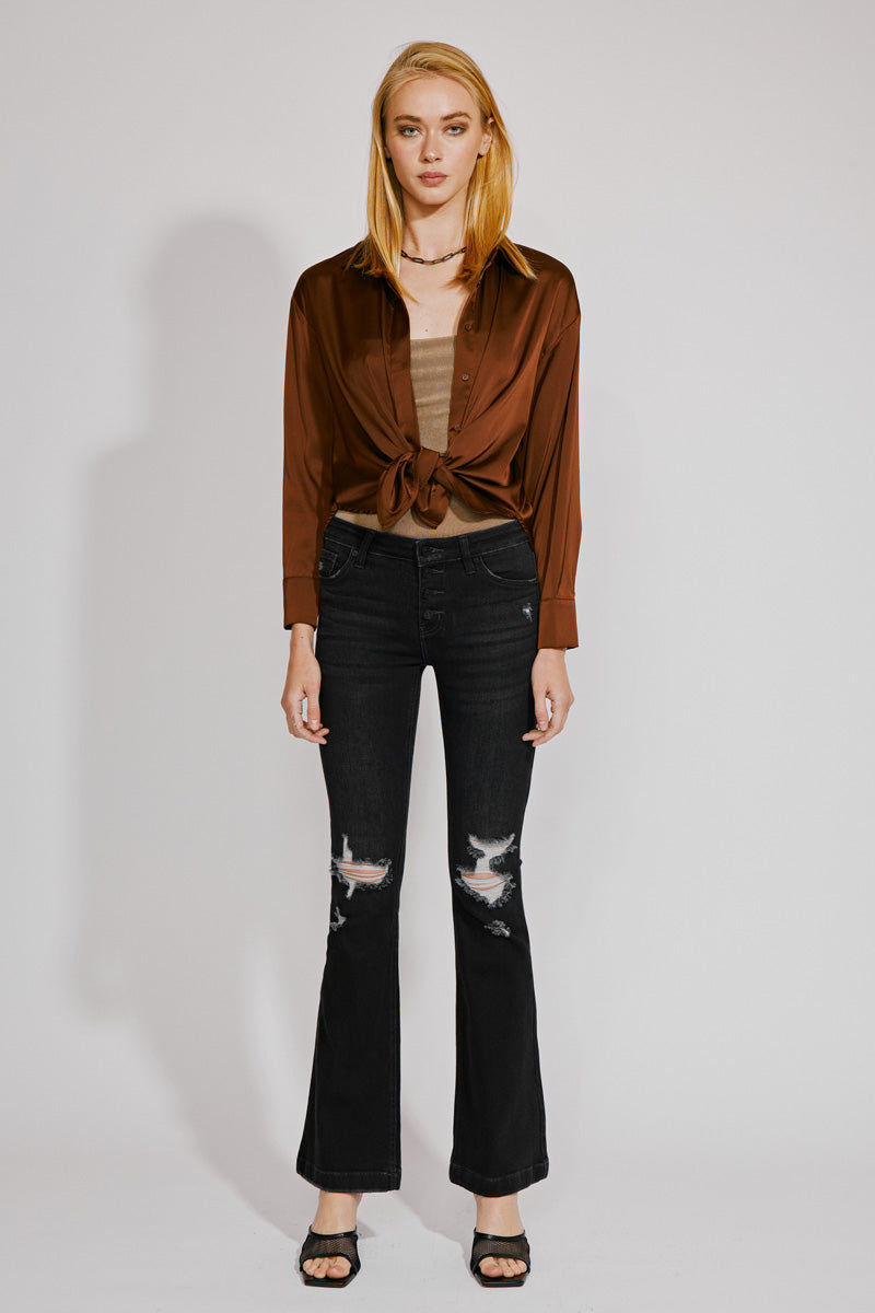 Harlowe Mid Rise Flare Jeans