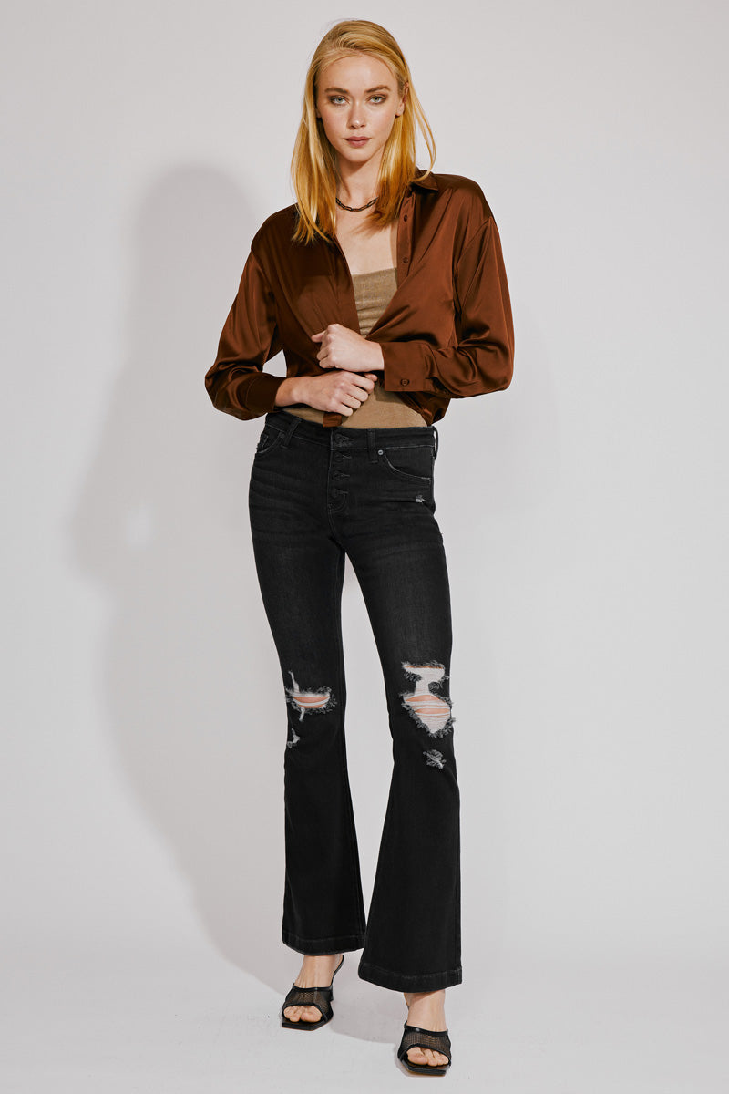 Harlowe Mid Rise Flare Jeans