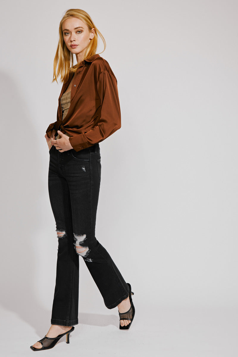 Harlowe Mid Rise Flare Jeans