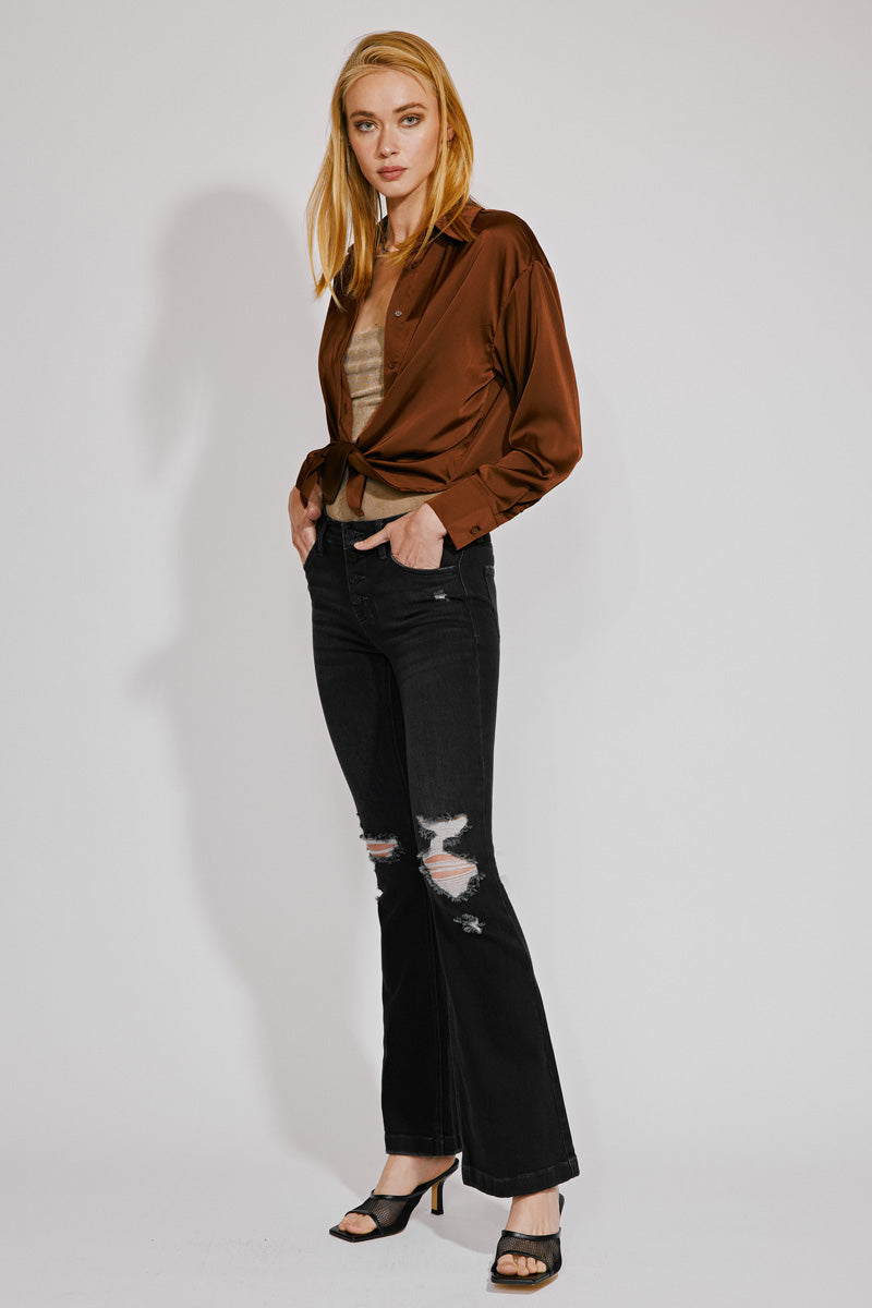 Harlowe Mid Rise Flare Jeans