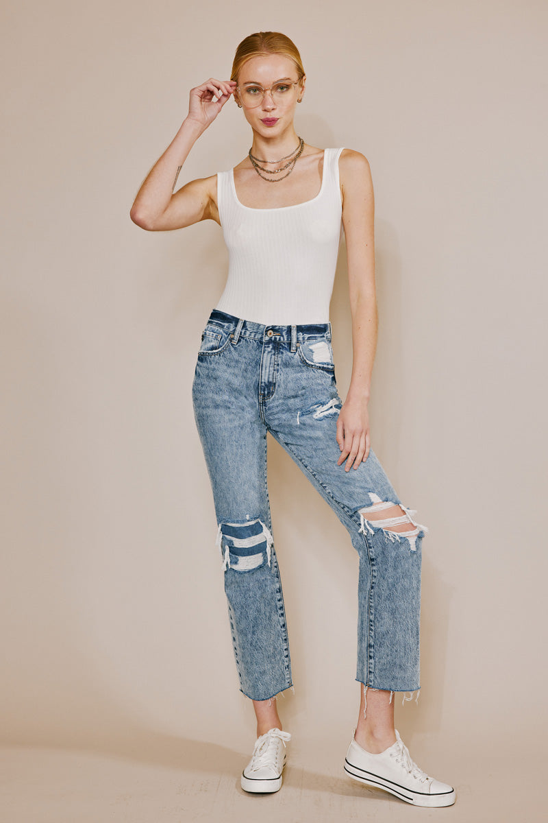 Chesney High Rise Straight Leg Jeans