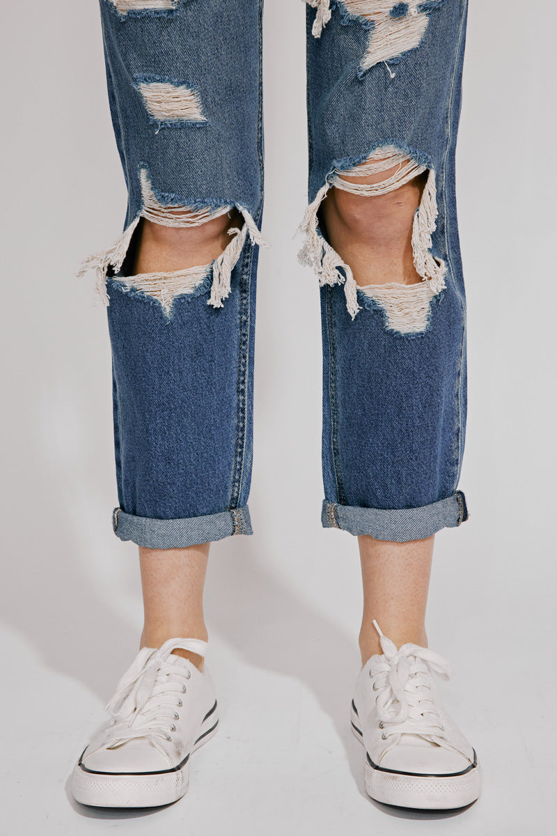 Janelle Mid Rise Boyfriend Jeans