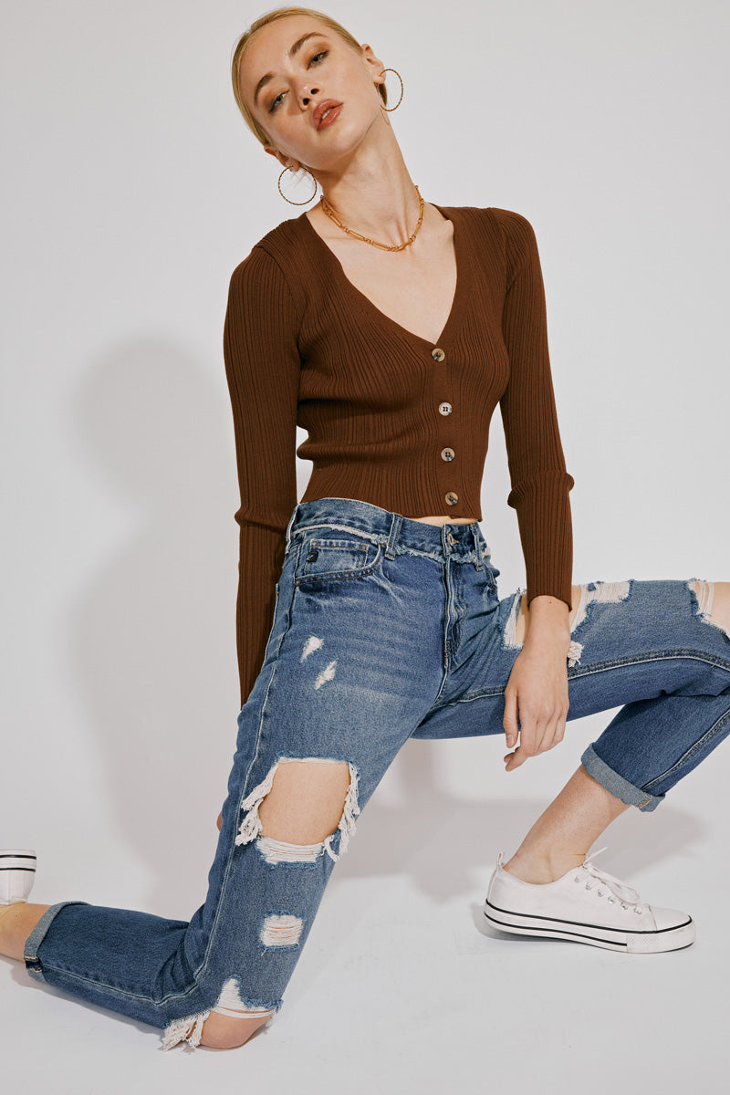 Janelle Mid Rise Boyfriend Jeans