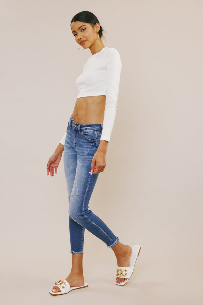 Randon Mid Rise Ankle Skinny Jeans