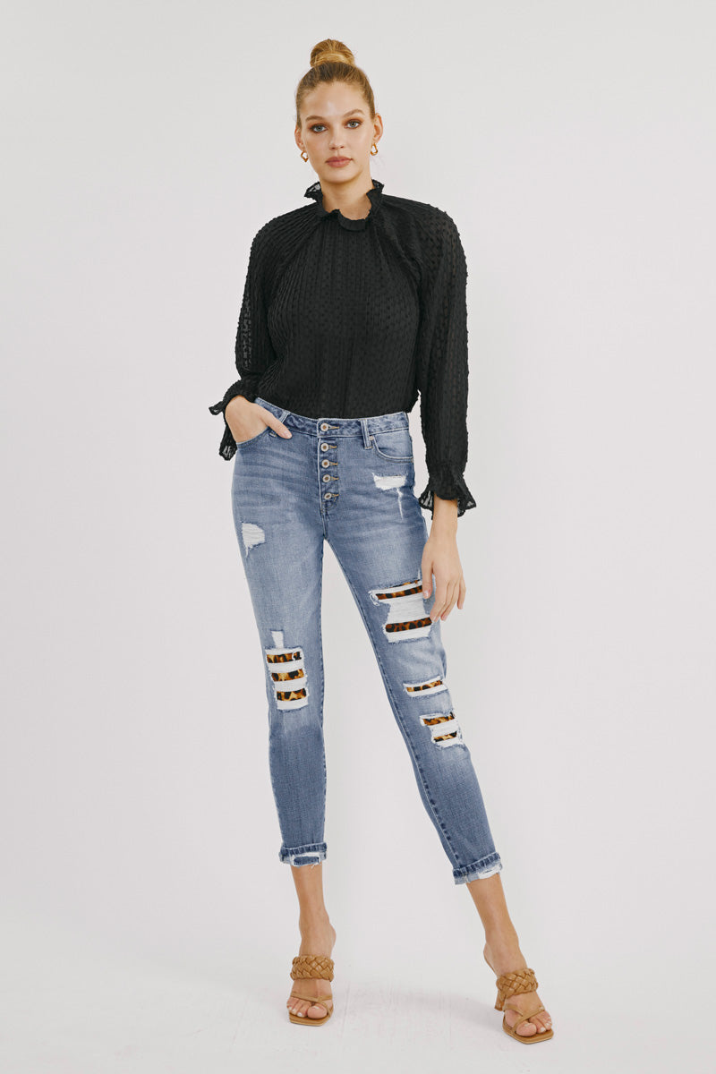 Leona High Rise Ankle Skinny Jeans