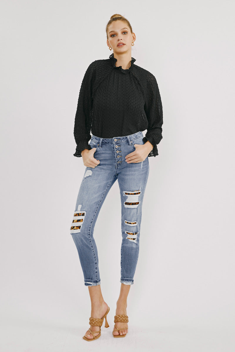 Leona High Rise Ankle Skinny Jeans