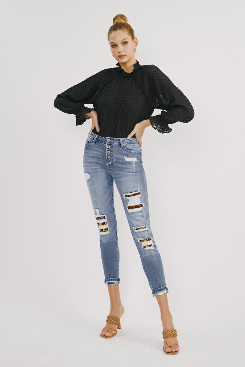 Leona High Rise Ankle Skinny Jeans