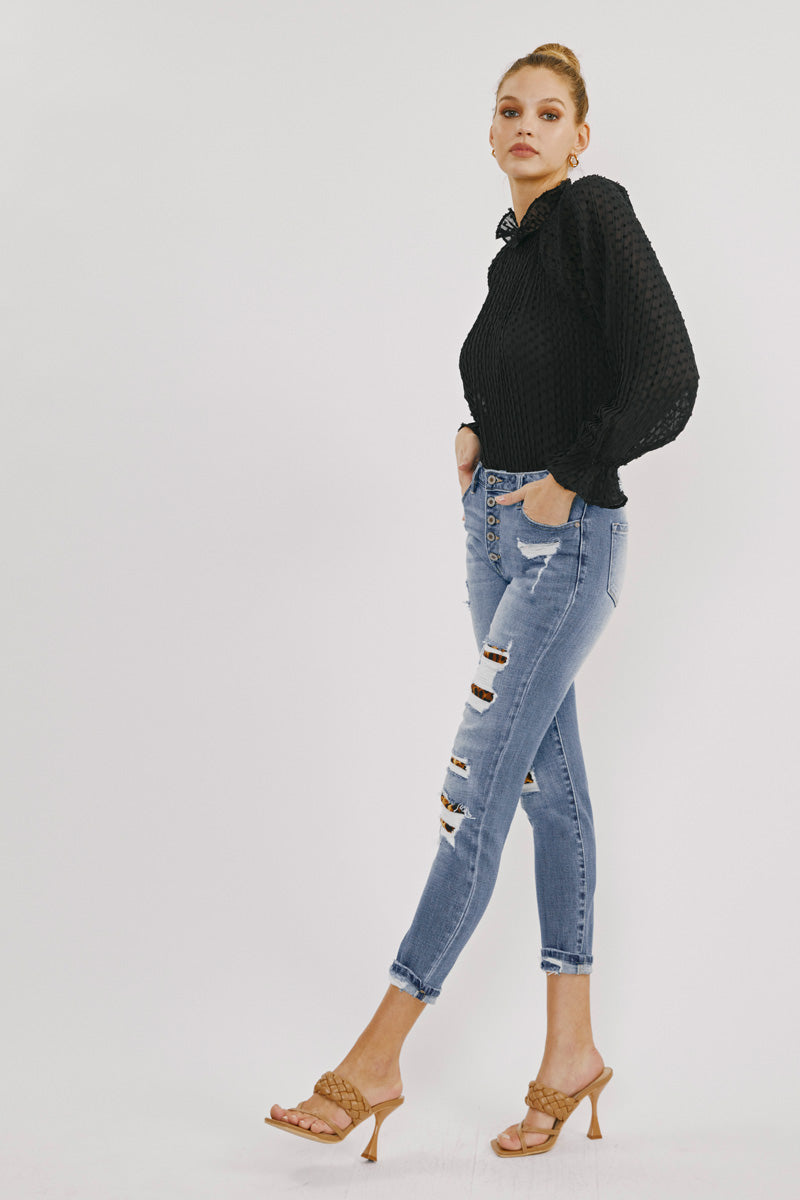 Leona High Rise Ankle Skinny Jeans