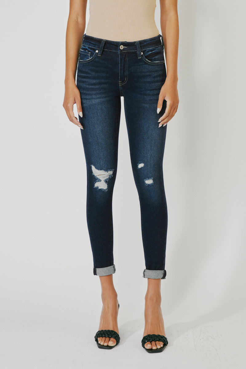 Hudson Mid Rise Ankle Skinny Jeans