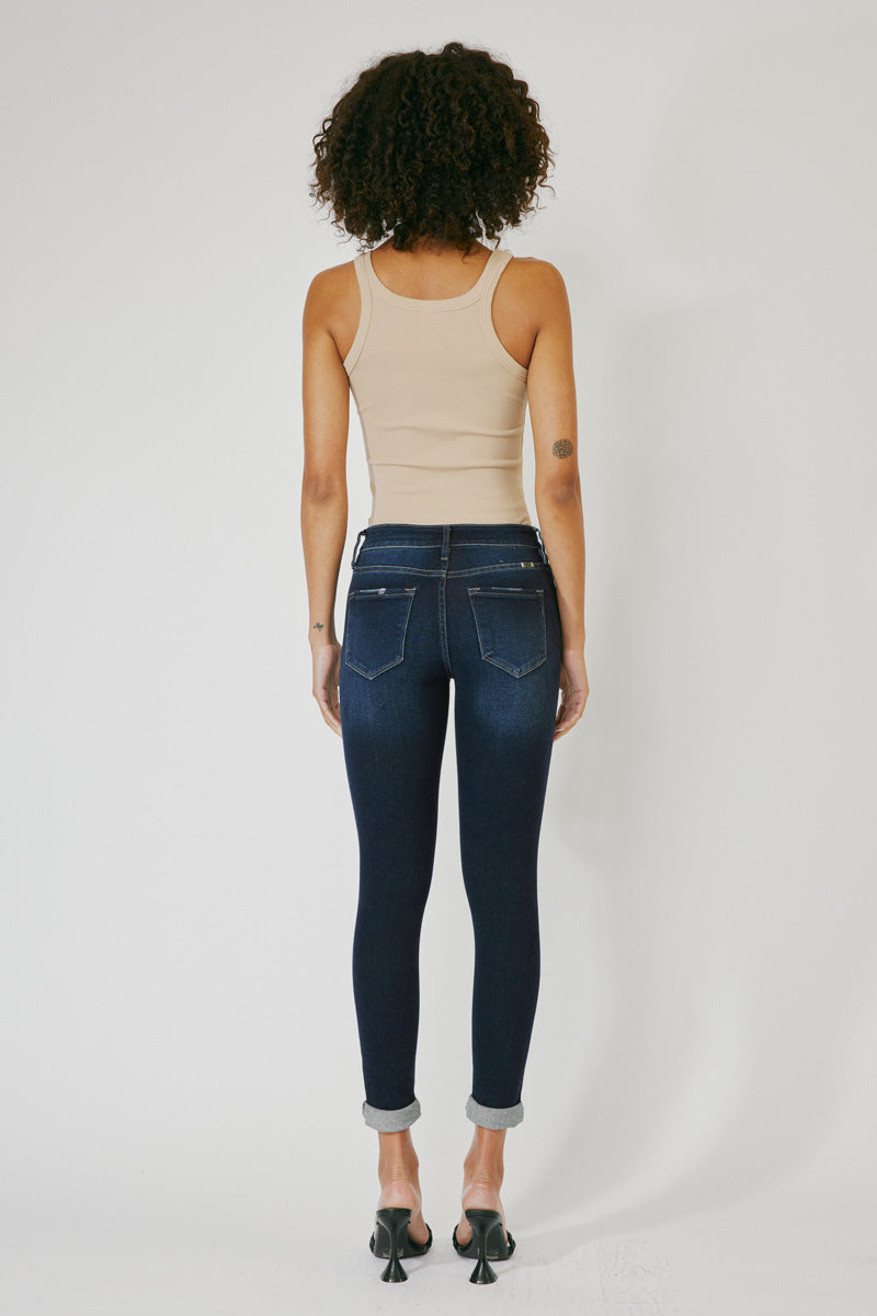 Hudson Mid Rise Ankle Skinny Jeans