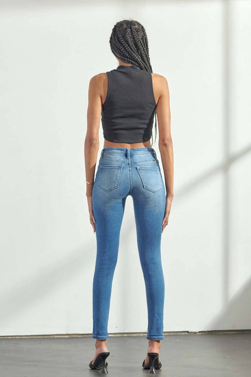Hudson Mid Rise Ankle Skinny Jeans
