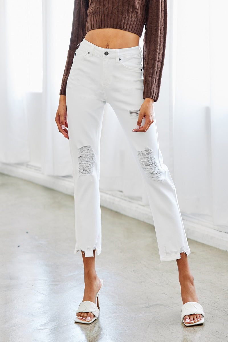 Haven Ultra High Rise Slim Straight Jeans