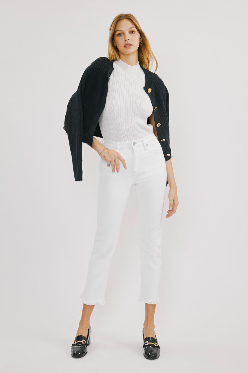 Nalene High Rise Slim Straight Jeans