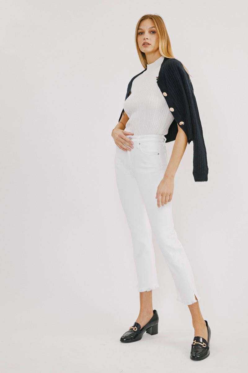 Nalene High Rise Slim Straight Jeans