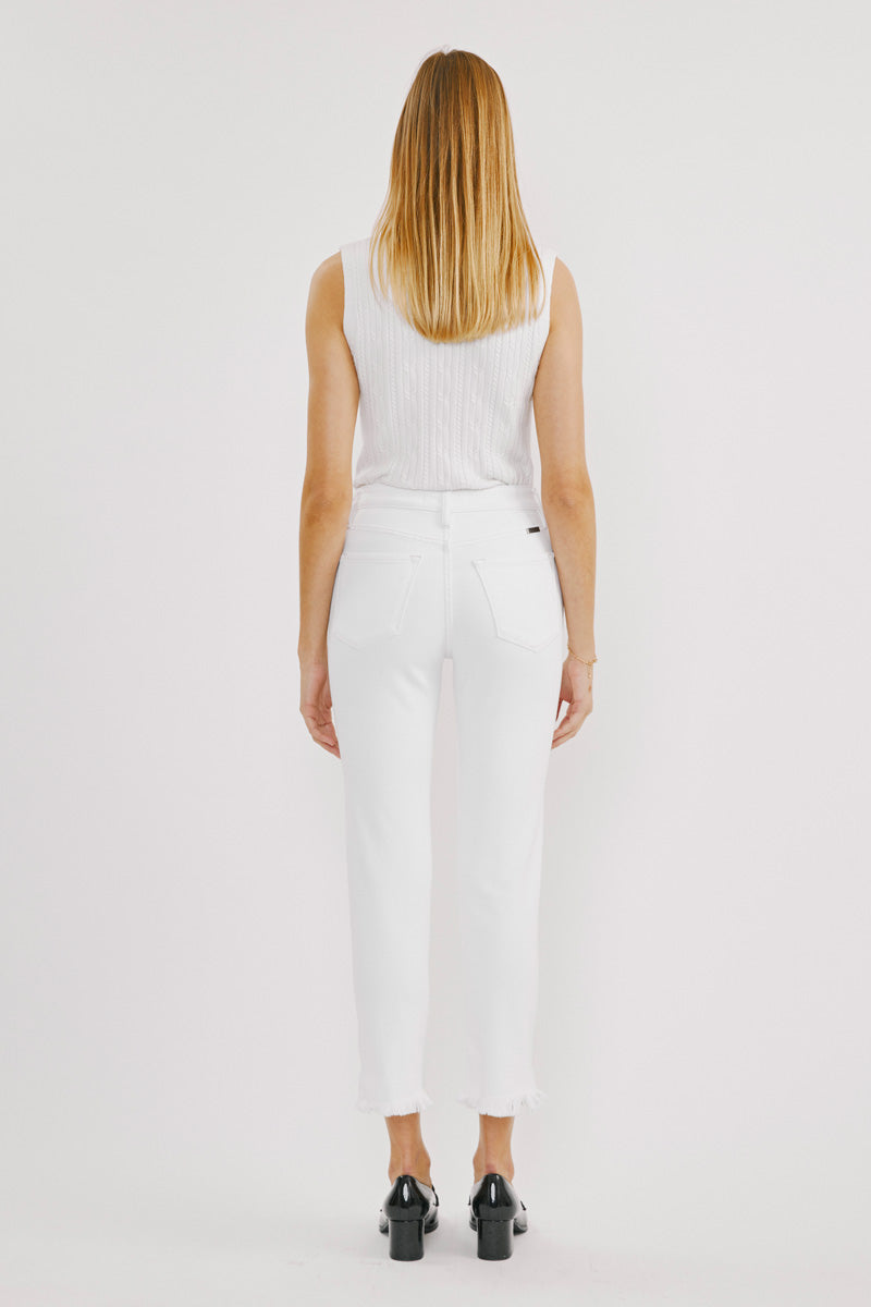 Nalene High Rise Slim Straight Jeans