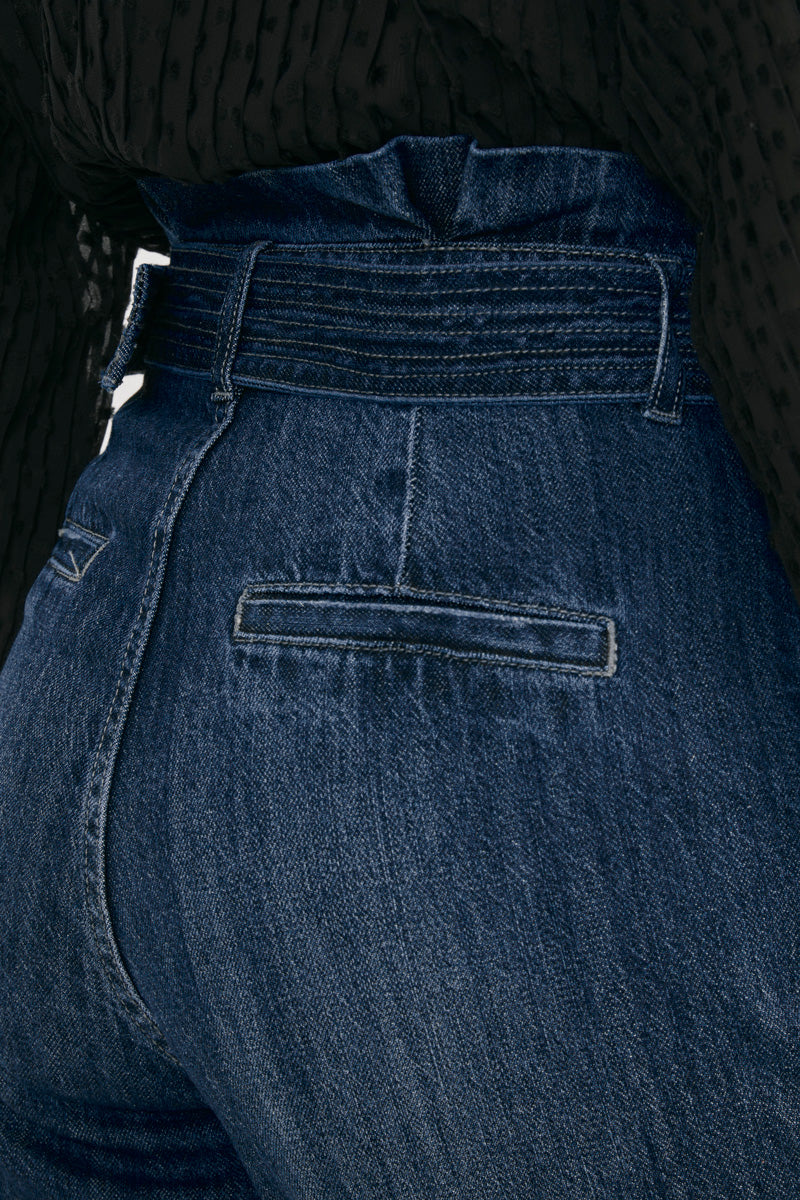 Thalia Ultra High Rise Belted Mom Jeans