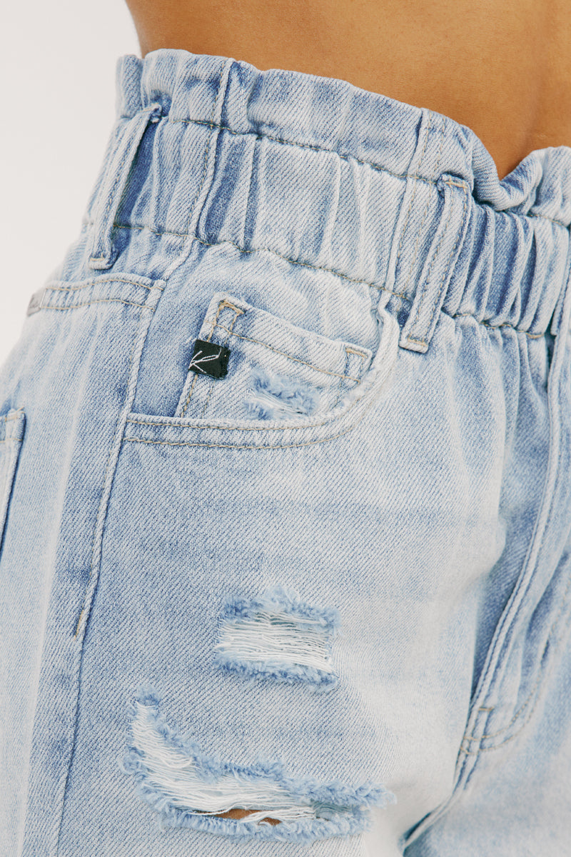 Daelyn Ultra High Rise Paper Bag Shorts